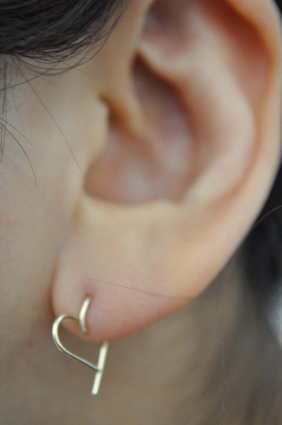 small heart hoop earrings