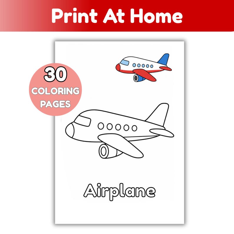30 Vehicles Coloring Pages for Kids, Transportation Coloring Book