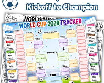 Calendario dei Mondiali 2026 in formato PDF stampabile, tabellone del torneo di calcio FIFA, calendario delle partite e risultati, tabella murale di calcio, download immediato.