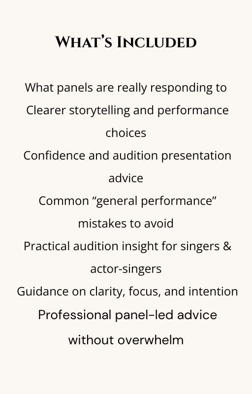 Singing Auditions | Audition Panel Insights for Singers & Actor-singers ...