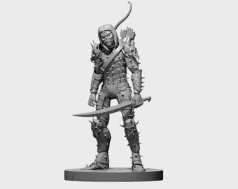 Wight Miniature, Undead Archer Ranger with Spiked Armor