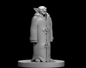 DND Miniature: Three Goblins in a Trenchcoat, Unpainted Resin Model