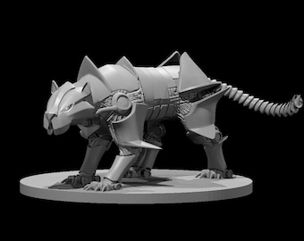 28Mm Miniature Clockwork Tiger for Tabletop Gaming Adventures