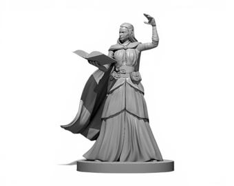 Female Wizard Figure, Unpainted Resin Miniature for DnD and Pathfinder