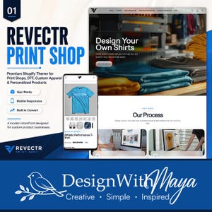 Shopify Theme for Print Shops, Custom Apparel, DTF, Personalized Products