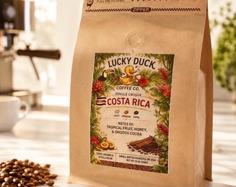 Costa Rica Single Origin Coffee Beans | Dark Roast Arabica, Tropical Fruit, Honey, Cocoa