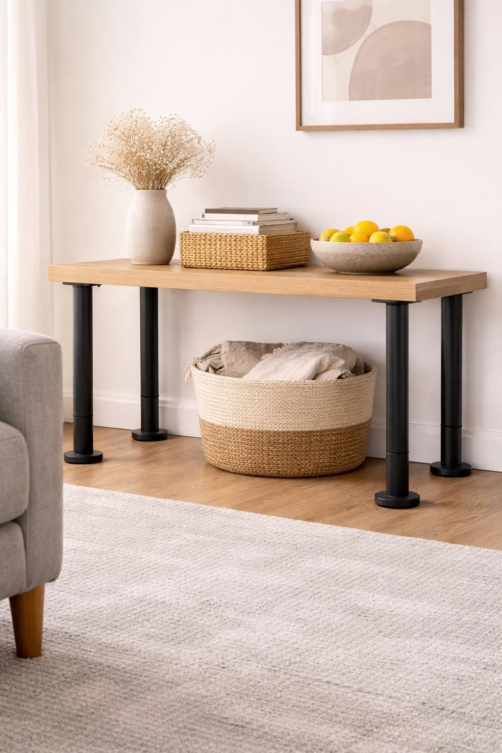 Adjustable Metal Table Legs 72–110cm – Retractable Furniture Legs, Bar ...