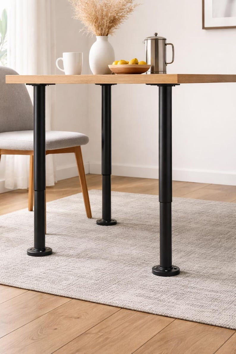 Adjustable Metal Table Legs 72–110cm – Retractable Furniture Legs, Bar ...