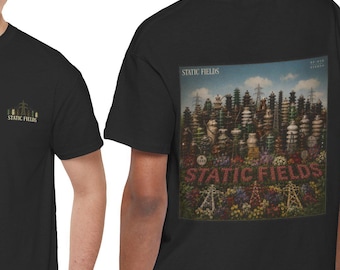 Static Fields™ Album Series SF-010 | Vintage Electricity Insulator Graphic T-Shirt | British Industrial Art Tee | Pylon Garden Design