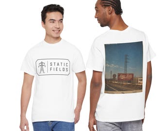Static Fields™ Fuerteventura | Islands Collection | Premium Industrial Landscape Back Print | Pylon Streetwear Tee