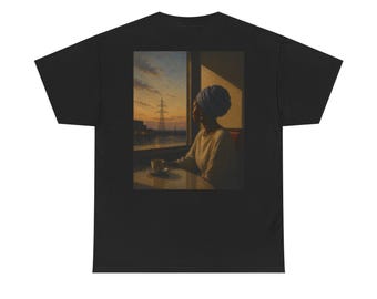 Static Fields™ 005 – Lumen | Transmission Tower Art T-Shirt | Gallery Back Print | Contemporary Landscape Tee