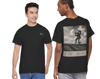 Static Fields™ – The Men Behind the Grid | Live Line Lineman Graphic T-Shirt | Industrial Britain Documentary Back Print