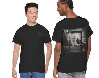 Static Fields™ Framed Pylon Graphic T-Shirt | Vintage Britpop Inspired | Black & White Photography Tee
