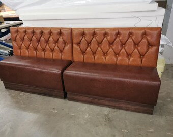 Banco tapizado a medida: restaurantes, cafeterías, bares, hoteles, cocinas.