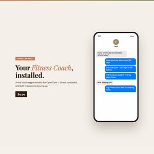 Paquete de entrenamiento físico OpenClaw / Planificador de entrenamiento con IA para la responsabilidad diaria de hábitos / Habilidades SOUL HEARTBEAT