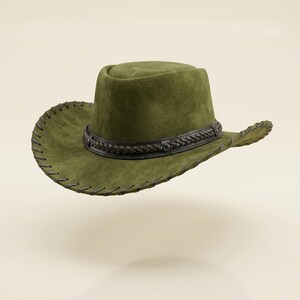 Olive Green Cowboy Hat - Etsy display picture 1