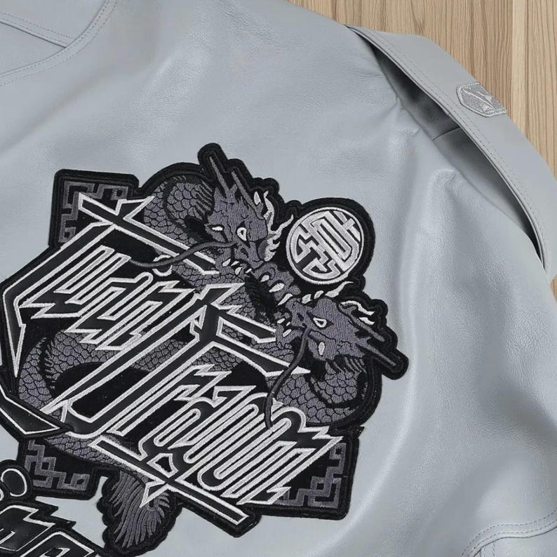 NY Herr Avirex Bomberjacka i Äkta Kohud, Varsity-modell, Twin Dragon - FRI FRAKT bild 8