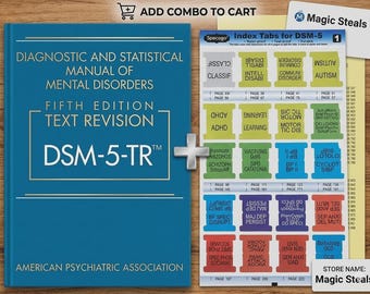 Manual de diagnóstico DSM-5-TR con pestañas organizadas (Guía de salud mental)