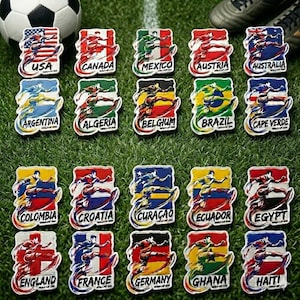 World Fussball Cup Länder Bundle Fußball Nation Clipart Internationale Fußball Mannschaften Sublimation USA Kanada Mexiko