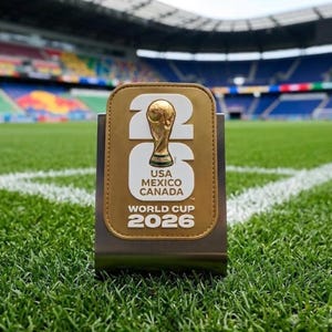 Parche de fútbol 3D de PVC, insignia de goma del Mundial 2026, etiqueta minimalista para mochila de fútbol
