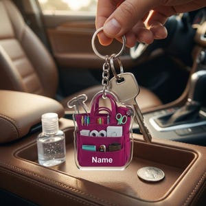 Portachiavi personalizzato in acrilico per insegnanti, regalo di ringraziamento personalizzato per gli educatori.