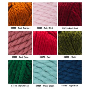 Estako Cozy Thick Quick Super Bulky, nº 6, fio de lã acrílica, macio e grosso para tricô e crochê, 100g 65 jardas imagem 4