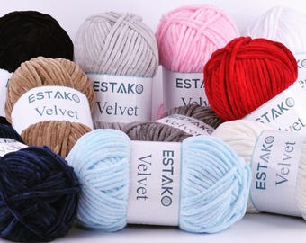 Estako Velvet Yarn 3.52 oz (100gr) , 132 yds (120m)