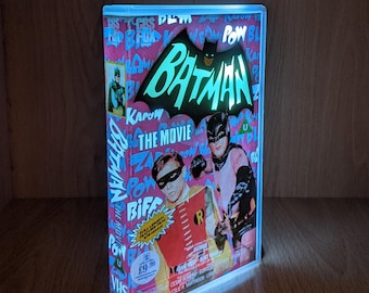 Batman The Movie 1966 Upcycled VHS Case Display Light