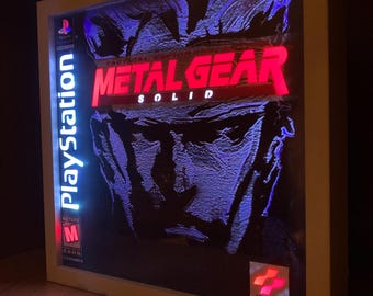 Metal Gear Solid PS1 Cover Art LED Boxframe