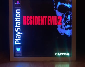 Resident Evil 2 PS1 Cover Art LED Boxframe