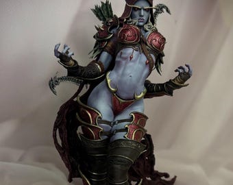 Sylvanas Windrunner Figure | Hand Painted 3D Printed Fantasy Collectible | Premium Display Statue | Gamer Gift