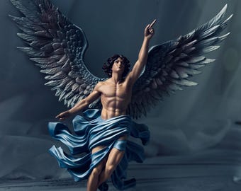 3D Printed Angel Figurine, Angel Decor, Spiritual Gift, Home Decoration