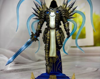Tyrael Figurine, Diablo Inspired Angel Statue, 3D Printed Fantasy Collectible, Gamer Gift, Gaming Room Decor