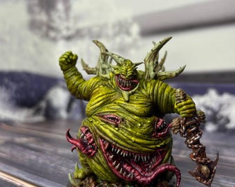 Chaos Plague Demon Miniature | Hand Painted Resin Figure | Dark Fantasy Monster | Grimdark Collectible | DnD Boss Mini | Horror Creature