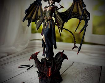 Lilith Figure – Diablo Inspired – Hand Painted 3D Printed Statue – Fan Art Collectible