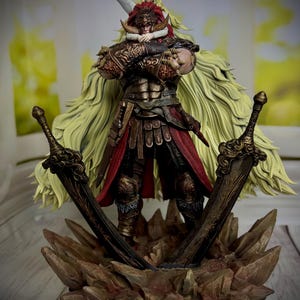 Elden Consort Radahn with Miquella Figure | Premium Hand Painted Statue | 3D Printed Fantasy Collectible | Boss Display Model