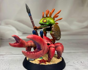 Murlok on Crab | Premium Hand Painted 3D Printed Collectible Figure | Ocean Monster Statue | Handmade Gift