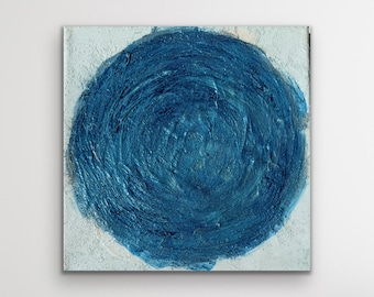 Original Kunst auf Leinwand | 8x8 Mixed Media Kleine Wandkunst