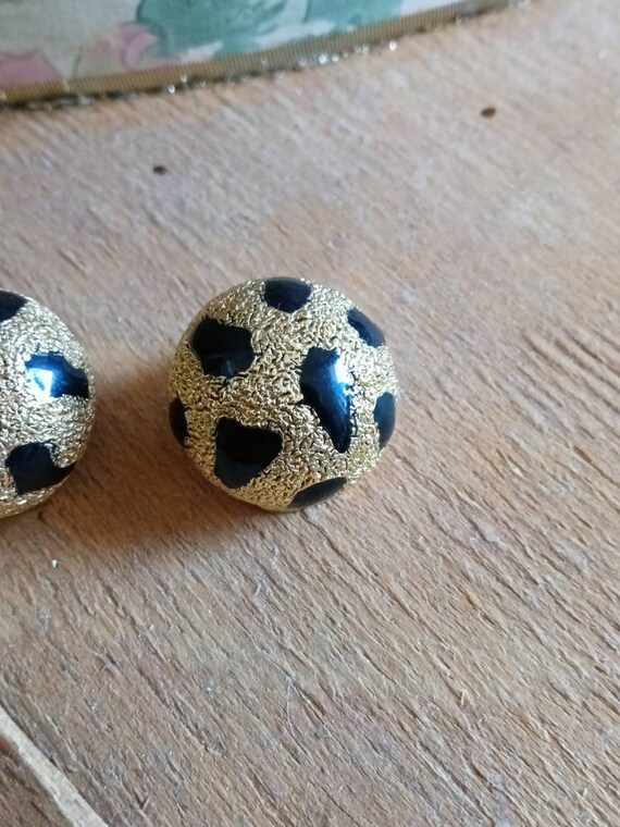 Boucles D'oreilles Clip En Métal Doré Vintage Années 90 - Style Rétro, Sans Marque - Occasion, Parfait état