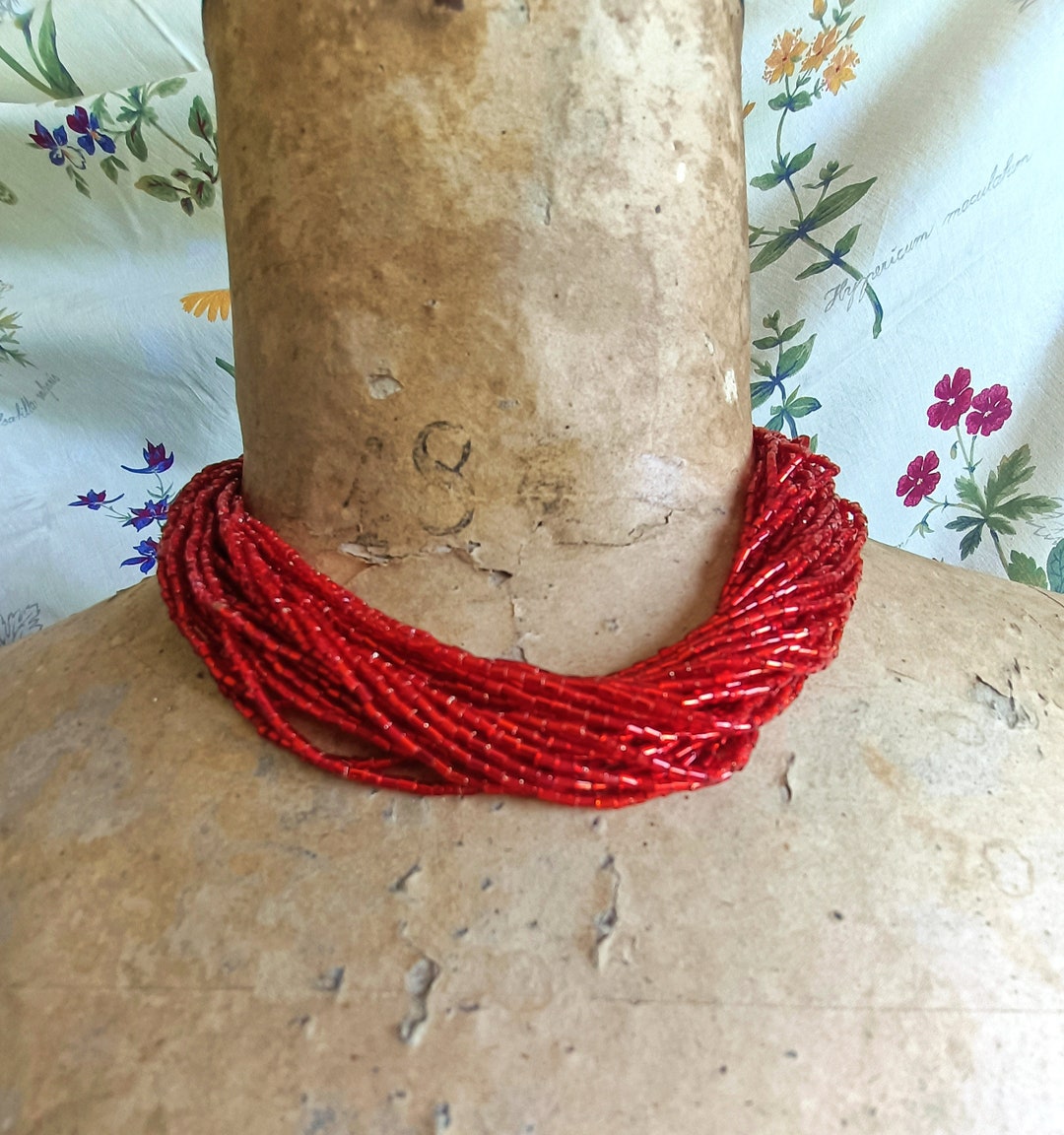Collana Girocollo Multistrato Con Perline Per Donna - Aolly E CCB, Lunghezza Regolabile