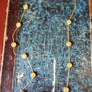 Collana catena dorata piccoli fiori margherite vintage MOSCHINO