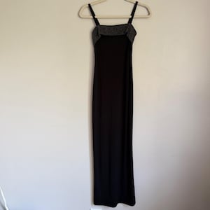 vintage 90's spaghetti strap empire waist dress floor length Charlotte Vintage 90's Red Satin Empire Waist Prom Dress Meri Vintage
