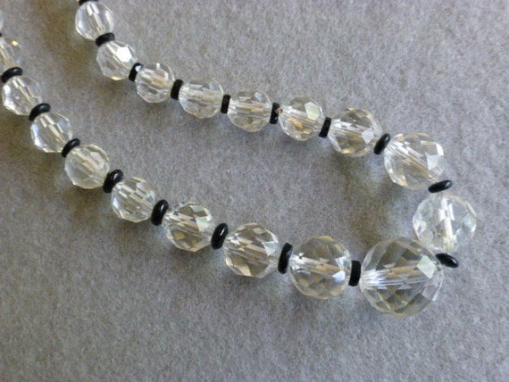 Vintage Crystal 1930s Beaded Necklace | 30s Jewel… - image 2