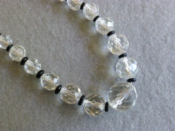 Vintage Crystal 1930s Beaded Necklace | 30s Jewel… - image 3