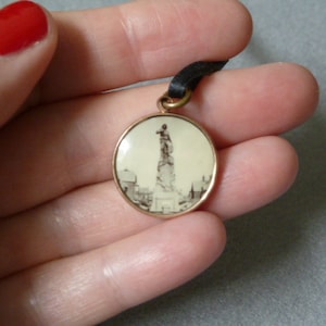 Antique Victorian Picture Locket/Charm | St. Annes-on-Sea England | Sailor Monument| Sailor Memorabilia | Mourning Jewellery