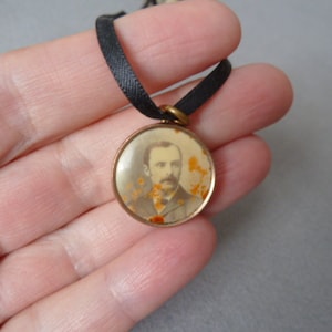 Antique Victorian Picture Locket/Charm | Victorian Portrait Charm | Victorian English Gentleman | Love Locket | Memorial Charm