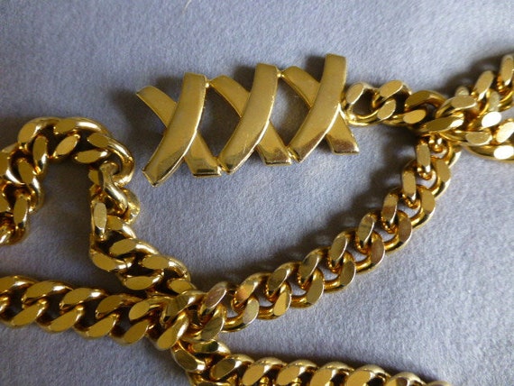 Vintage 1980s Paloma Picasso XXX Kisses Chain Belt