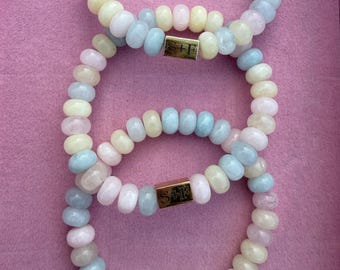 Pulsera de cuentas Rondelle, pulsera de cuentas Sweet Tart