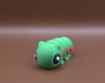 Chenille articulée imprimée en 3D : jouet ou porte-clés agité