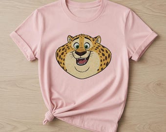Archivo de diseño de bordado de leopardo de Disney, patrón de bordado de animales de dibujos animados, descarga digital para bordado a máquina, archivo de diseño para camisetas
